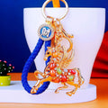Multicolor Pegasus Keychain with Six Fortune Loops and Loose Heart Loops view 8