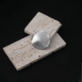 Hammered Round Disc Gold and Silver Statement Brooches view 4