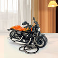 Mini Motorcycle Model Keychain With Flame Graphic Design view 6