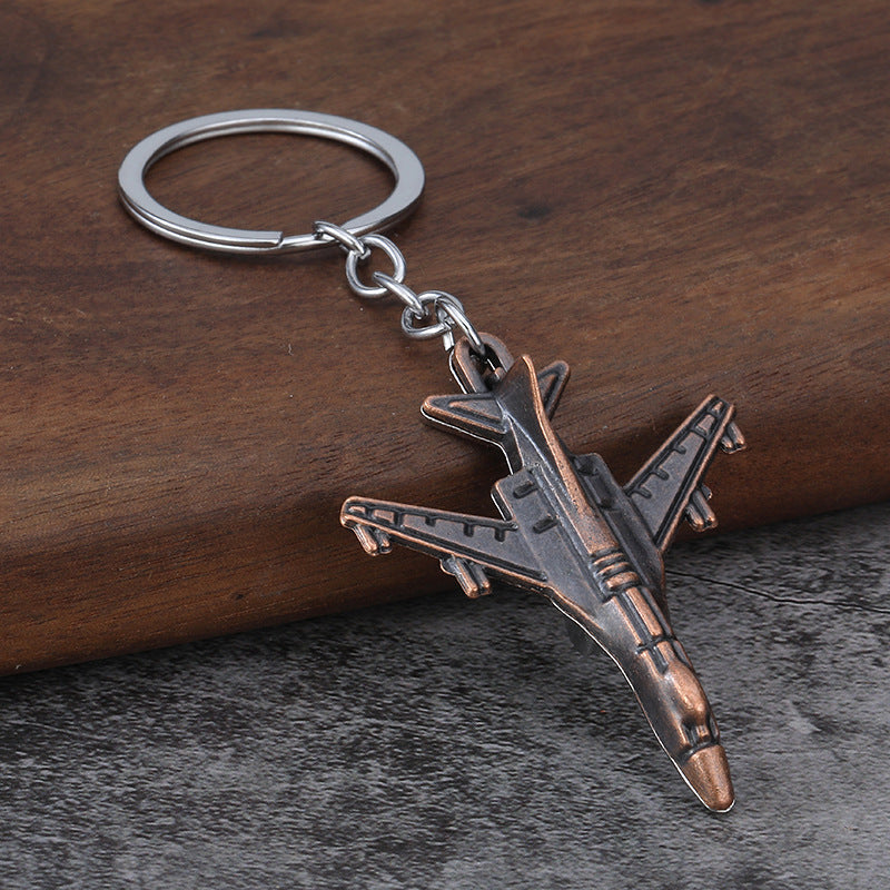 Mini Airplane Engine Metal Keychain Aviation Model Gift Pendant
