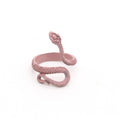 Colorful Sculpted Snake Adjustable Rings in Eight Finishes view 6