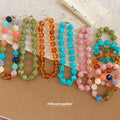 Acrylic Round Bead Necklaces And Bracelets Gold Spacers Ten Styles view 4