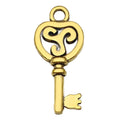 Antique Gold Tone Skeleton Key Charms in Twenty Designs view 7