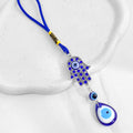 Silver-Tone Hamsa Hand Evil Eye Charm With Braided Cord view 8
