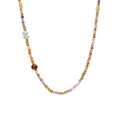 Multicolor Faceted Zircon Bead Shell Stone Necklace view 5