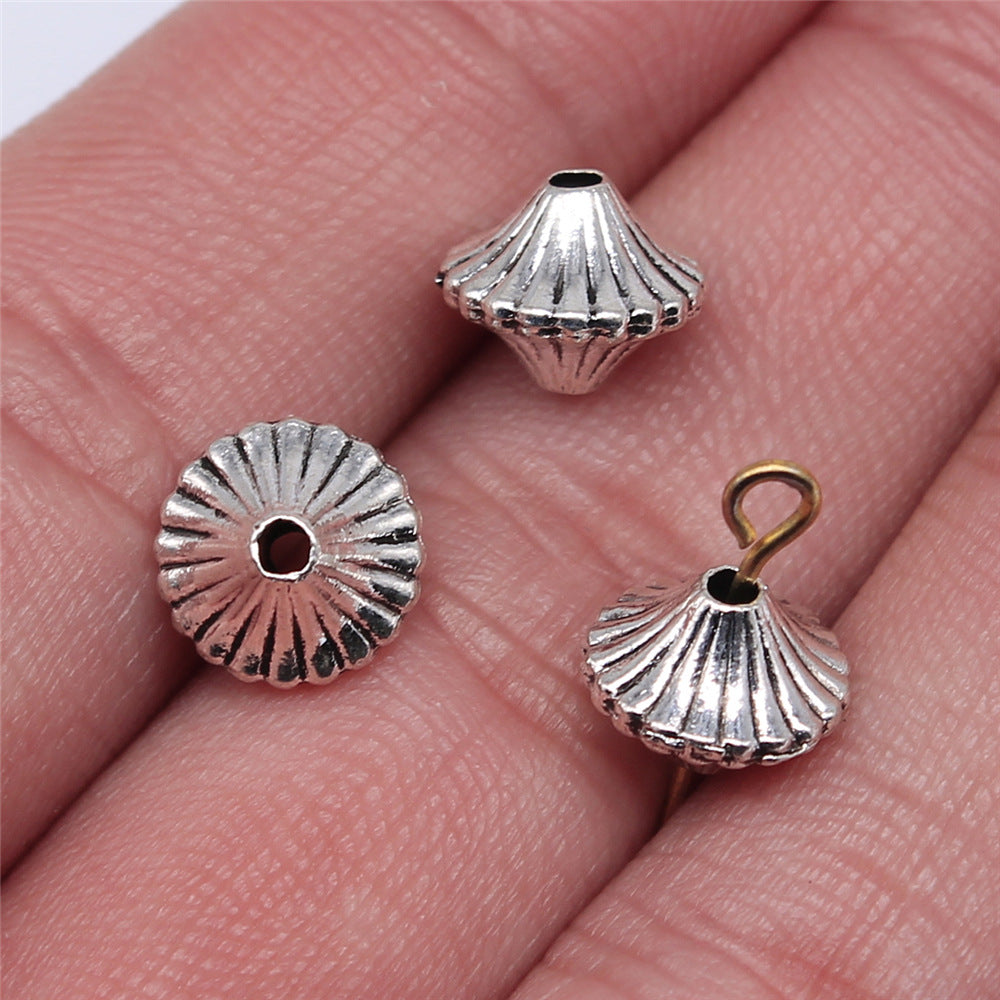 10x10mm 1.4g Zinc Alloy Double Sided Cone Small Hole Spacer Beads for Bracelet Necklace Making