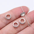 8x8mm 0.34g Antique Silver Zinc Alloy Round Large Hole Spacer Beads for Bracelet Necklace DIY Jewelry