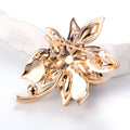 Flower Two Designs Metal Brooch Pin 5.5 x 4.5 cm for Jackets and Lapels view 2