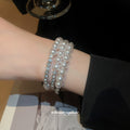 Open Cuff Crystal Bangles Green Pink Red Gold Silver view 3