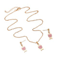 Enamel Fish Stud Earring Necklace Sets 9 Color Styles view 5