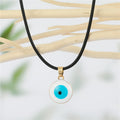 Blue Evil Eye Pendant Cord Necklaces in Gold or Silver Tone view 3