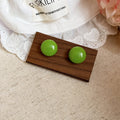 Seven Color Smooth Round Bead Minimal Stud Earrings view 11