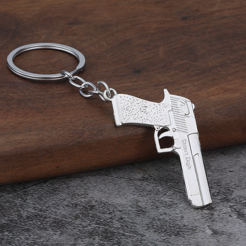 Mini Desert Eagle Zinc Alloy Pistol Model Keychain Pendant
