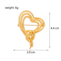Gold Tone Ribbon Bow Tassel Metal Brooch Pin for Jackets and Lapels view 2