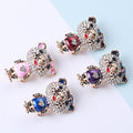 Crystal Leopard Cub Brooch With Heart Shirt in Four Colors view 1
