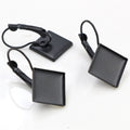 Square Leverback Earring Bezel Trays in Eight Finishes view 7