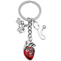 Ambulance Stethoscope Syringe and Red Heart Keychains view 5