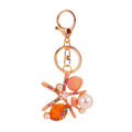 Rhinestone Starfish Seashell Keychain With Pearl-Like Beads view 5