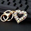 Crystal Sun Heart Cross Flower and Rose Keychain Collection in Ten Designs view 3