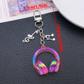 3D Headphone and Music Note Clasp Keychains, Zinc Alloy view 5