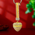 Star Band Crystal Heart Keychains with Straps and Plain Options view 12