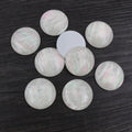 White Imitation Shell Round Resin Flatback Cabochons view 4