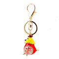 Colorful Chicken Keychain with Chinese Fu Character Medallion view 5