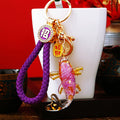 Crystal Goldfish Keychains with Fortune Cords and Loose Heart Loops view 2