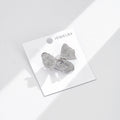 Silver Tone Crystal Wide Bow Metal Brooch Pin for Jackets view 5