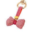 Full Crystal Bow Keychains in Pink Blue and Assorted Colors view 5