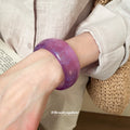 Resin Marbled Oval Bangle Bracelet Multicolor 12 Styles view 3