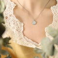 Irregular Oval Script Pendant Necklace Gold Steel Chain view 2