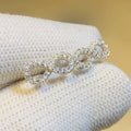 Silver Tone Pave Infinity Symbol Clear CZ Stud Earrings view 4