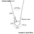 Infinity Heart Zircon Necklace Bracelet Gold Steel Two-Tone view 6