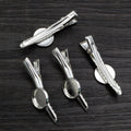 Metal Alligator Hair Clip Blanks With Round Bezel Trays view 3