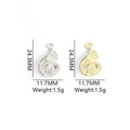 Pearl Teardrop Leaf Charms in Gold and Silver Tones view 2