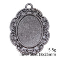 Scrollwork Oval 18 x 25 mm Pendant Setting in Silver Tone view 3