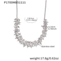 Hollow Heart Charm Chain Necklace in Gold and Silver Tone view 6