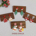 Christmas Theme Drop Earrings House Bear Snowflake Santa view 2