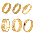 Gold Leaf Cutout Bangle Bracelets Mixed Hinge Styles view 5