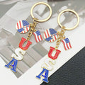USA Flag and Rhinestone Patriotic Enamel Keychains, 5 Designs view 1