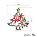 Red Gold Tone Christmas Tree Metal Brooch Pin for Jackets and Lapels view 2