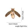 Bee Crystal Two Designs Metal Brooch Pin for Jackets and Lapels view 2