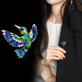 Hummingbird Enamel Metal Brooch Pin for Jackets and Lapels view 3