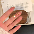 Gold Tone Polished Openwork Horse Silhouette Stud Earrings view 4