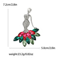 Crystal Skirt Mermaid Brooch in Four Jewel Colorways view 8