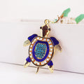 Gold-Tone Rhinestone Turtle Keychain In Six Color Options view 3