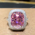Cushion Halo Statement Ring In Nine Color And Finish Variants view 1
