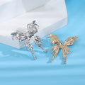 Polished Metal Butterfly Brooch Fluid Wing Accent Pin view 3