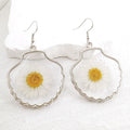 Pressed Flower Resin Drop Earrings Shell Lace 5 Styles view 6